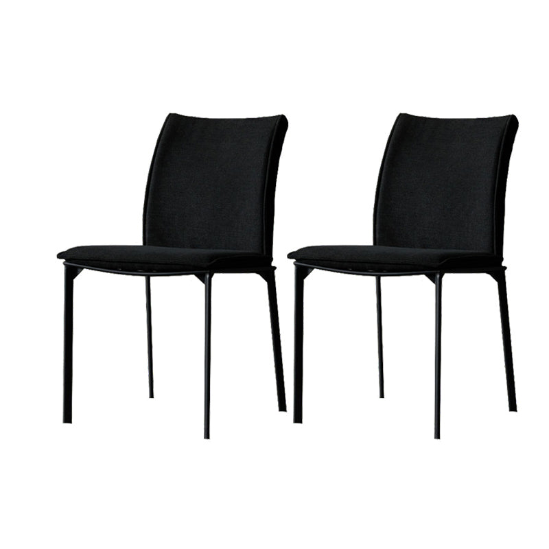 Silla de comedor de estilo moderno, sillas laterales sin brazos de comedor de metal para cocina