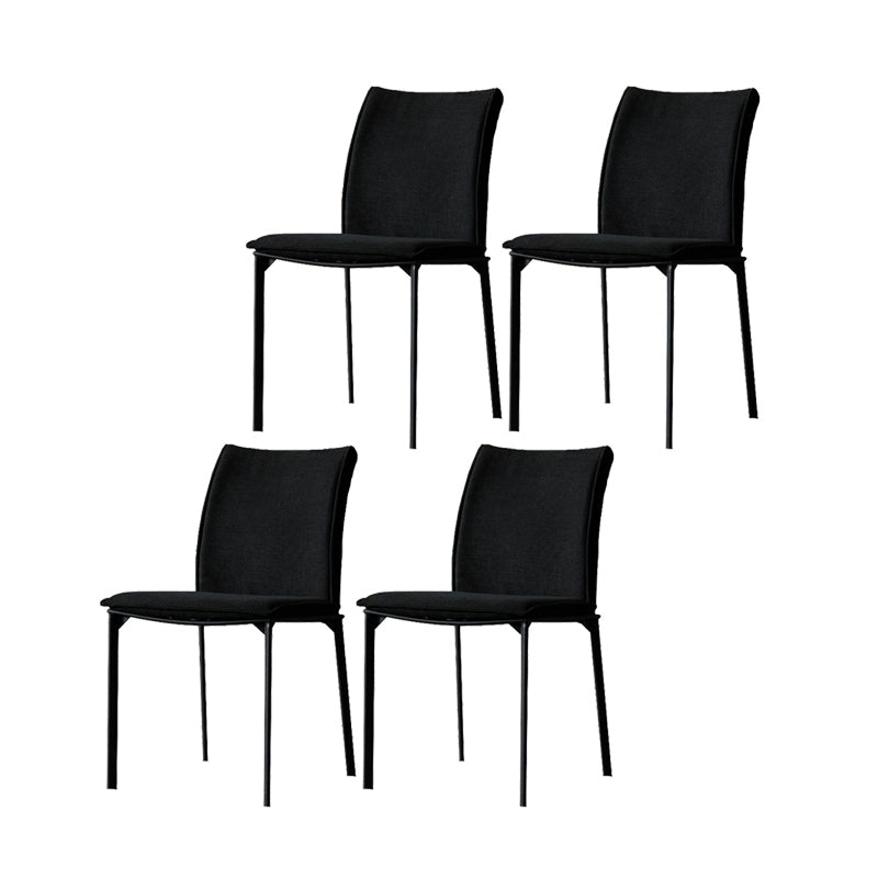 Silla de comedor de estilo moderno, sillas laterales sin brazos de comedor de metal para cocina