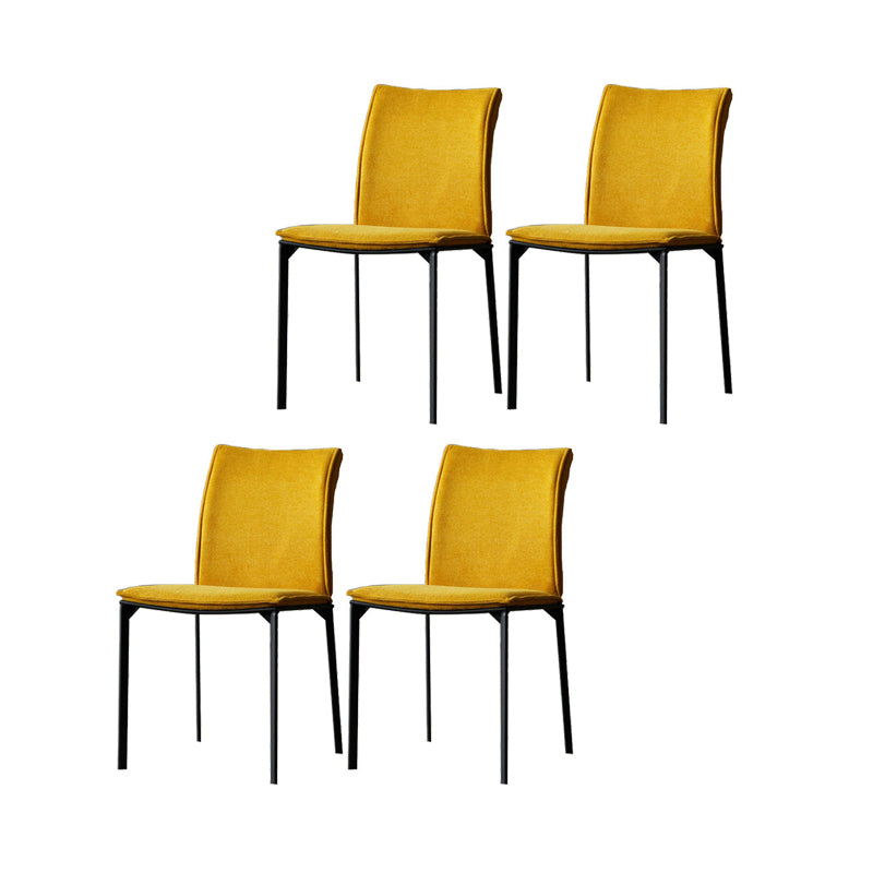 Silla de comedor de estilo moderno, sillas laterales sin brazos de comedor de metal para cocina
