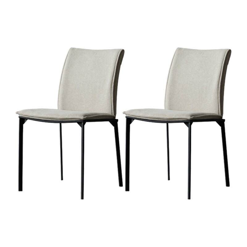 Silla de comedor de estilo moderno, sillas laterales sin brazos de comedor de metal para cocina