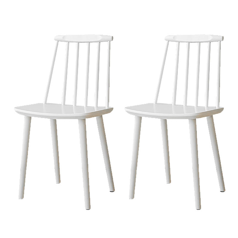 Contemporary Homestay Slat Back Side Chair Solid Wood Dining Chair for Kitchen