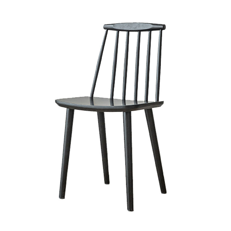 Silla de comedor contemporánea de madera maciza con respaldo de listones para cocina