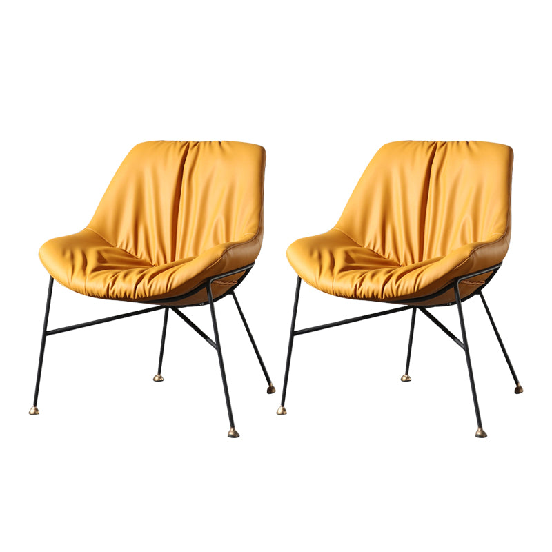 El cuero de la PU del diseño contemporáneo que cena la silla sólida sin brazos de la parte posterior de las sillas