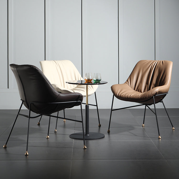 El cuero de la PU del diseño contemporáneo que cena la silla sólida sin brazos de la parte posterior de las sillas