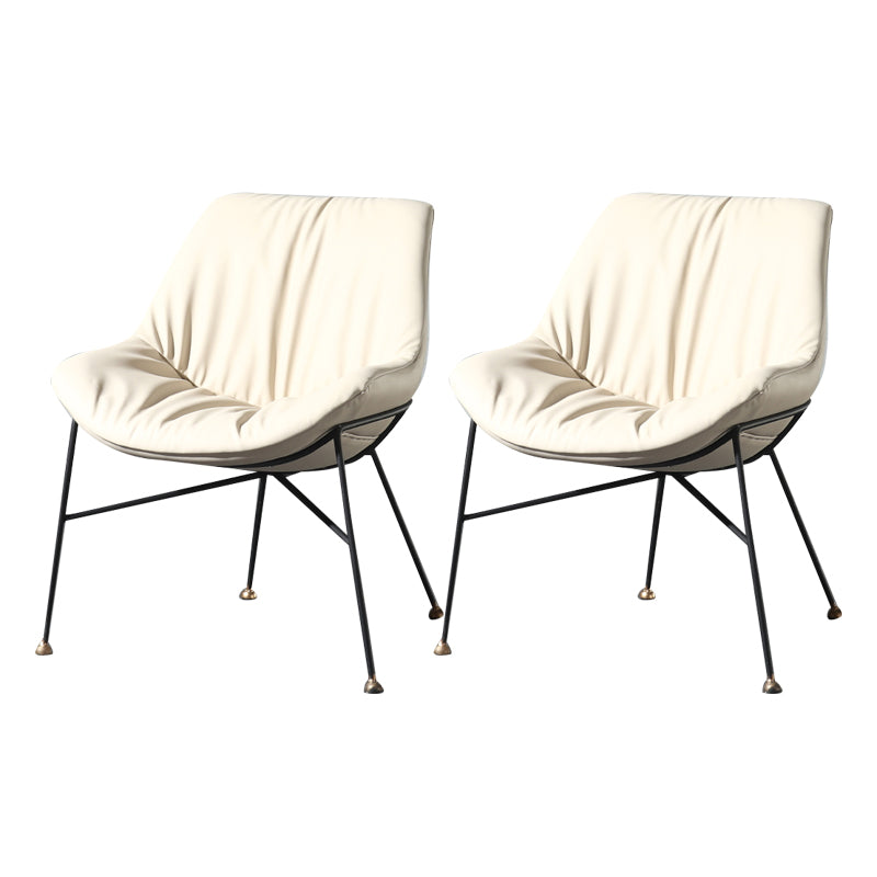 El cuero de la PU del diseño contemporáneo que cena la silla sólida sin brazos de la parte posterior de las sillas