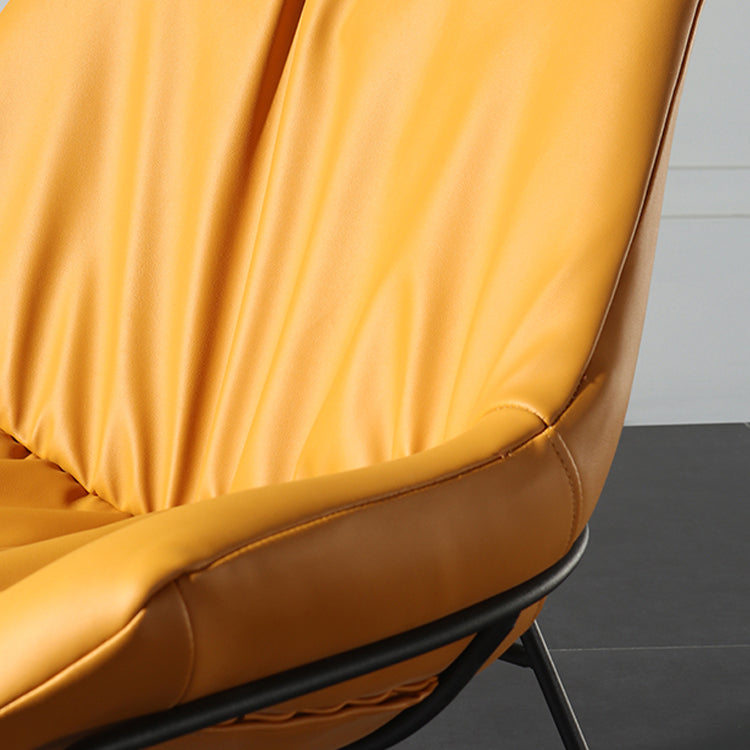 El cuero de la PU del diseño contemporáneo que cena la silla sólida sin brazos de la parte posterior de las sillas