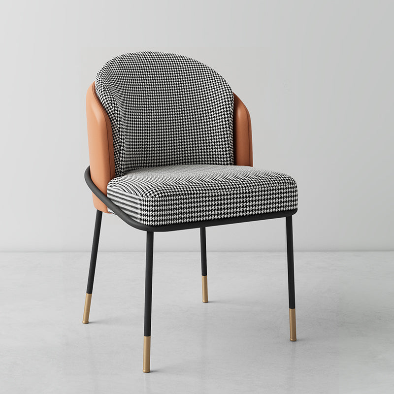 Glam metalen eetkamerstoelen Parsons armloze eetkamerstoelen voor restaurantgebruik