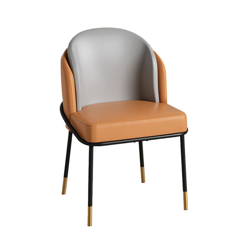 Glam metalen eetkamerstoelen Parsons armloze eetkamerstoelen voor restaurantgebruik
