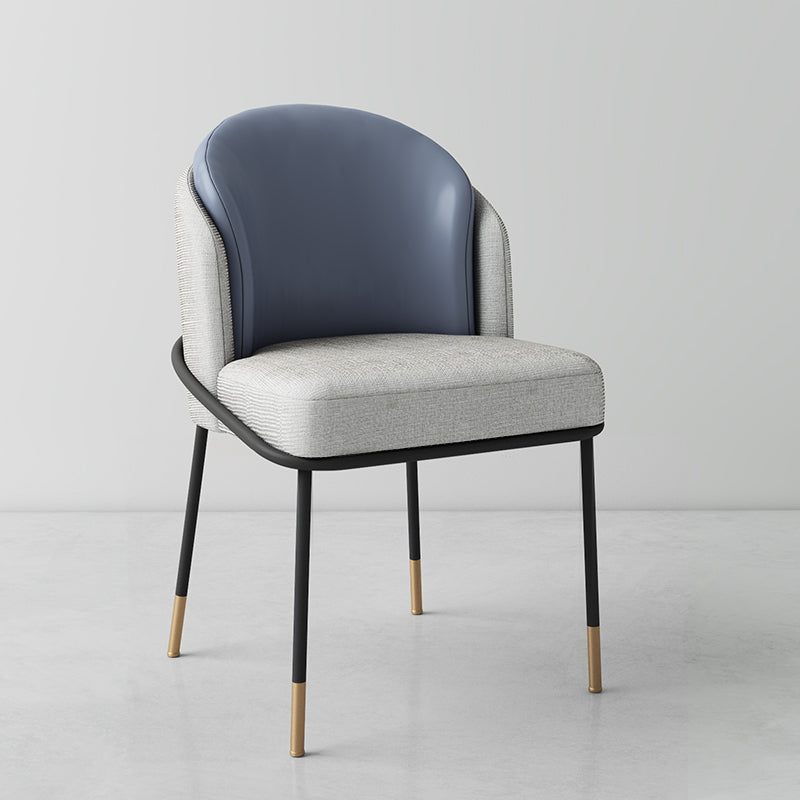 Glam metalen eetkamerstoelen Parsons armloze eetkamerstoelen voor restaurantgebruik
