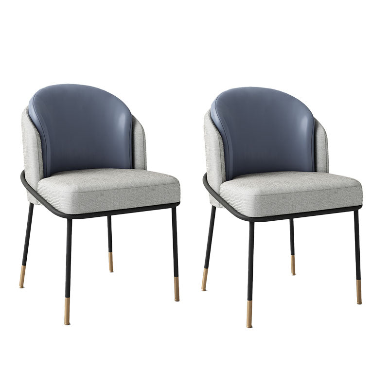 Glam metalen eetkamerstoelen Parsons armloze eetkamerstoelen voor restaurantgebruik