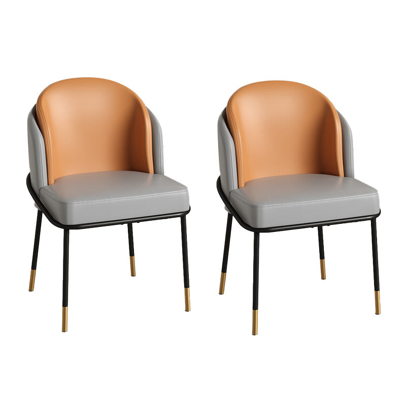 Glam metalen eetkamerstoelen Parsons armloze eetkamerstoelen voor restaurantgebruik