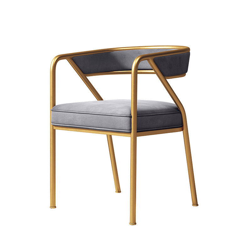 Glam Velvet Dining Room Chair Open Back Dining Side Chairs for Restaurant Use