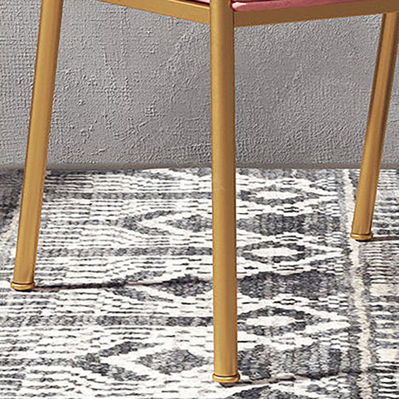 Silla de comedor de terciopelo Glam, sillas laterales de comedor con respaldo abierto para uso en restaurantes