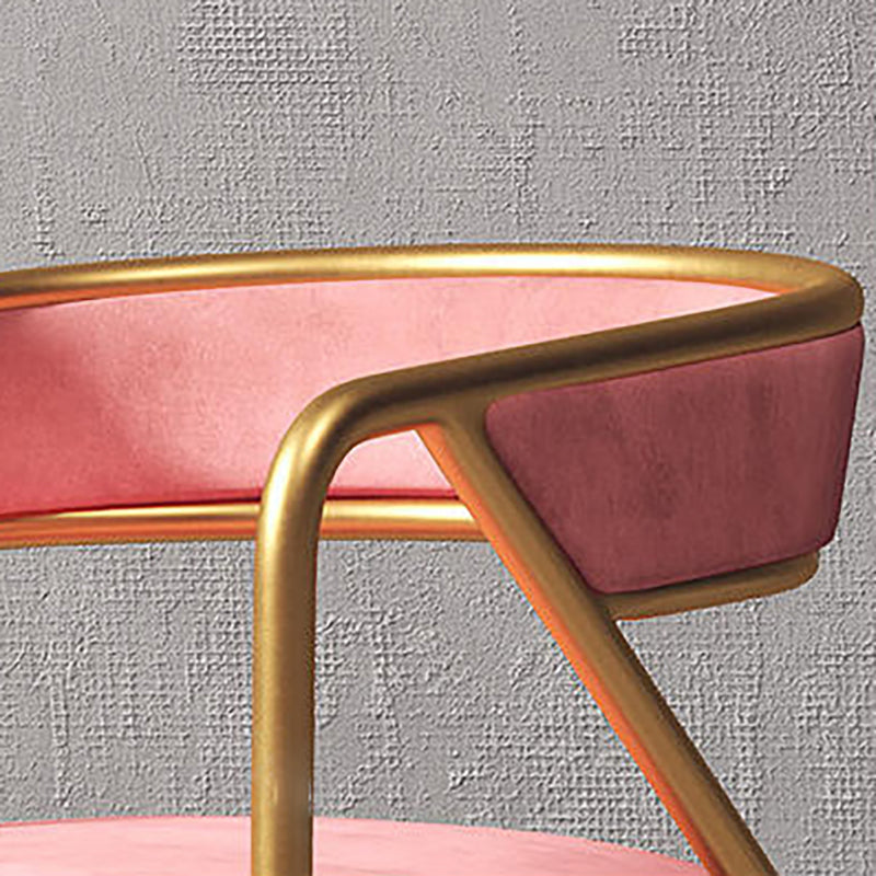 Silla de comedor de terciopelo Glam, sillas laterales de comedor con respaldo abierto para uso en restaurantes