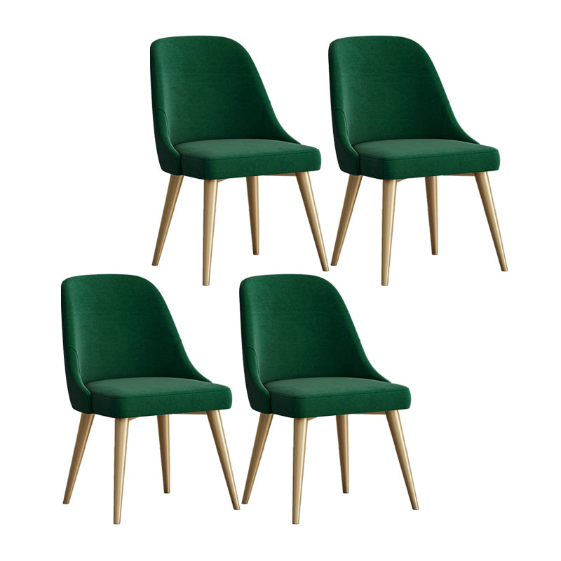 Silla de comedor sin brazos con respaldo sólido de diseño escandinavo, sillas de comedor de cuero PU