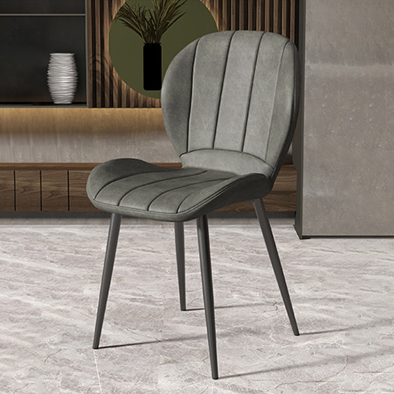 Metal de la cocina del estilo nórdico que cena la silla Wingback que cena las sillas laterales sin brazos
