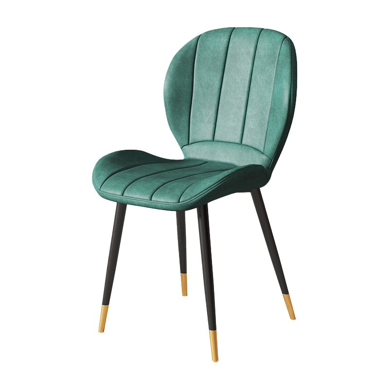 Metal de la cocina del estilo nórdico que cena la silla Wingback que cena las sillas laterales sin brazos