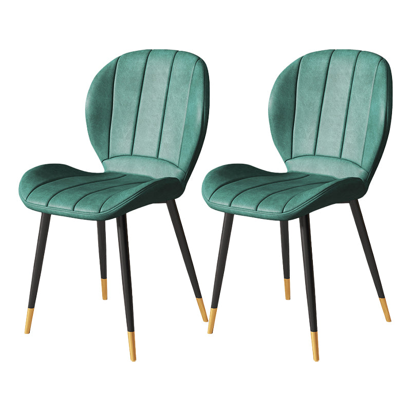 Metal de la cocina del estilo nórdico que cena la silla Wingback que cena las sillas laterales sin brazos