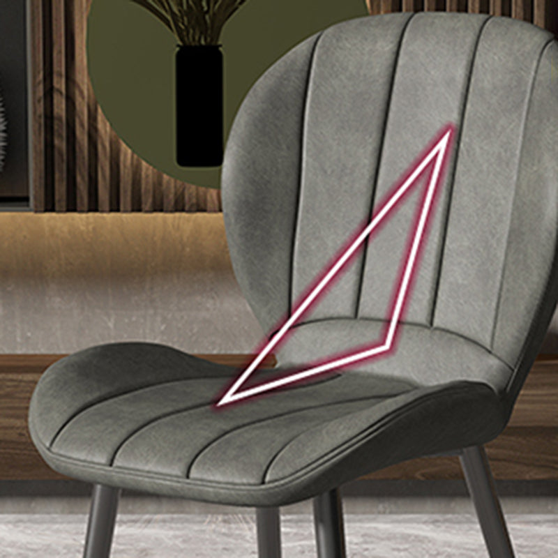 Metal de la cocina del estilo nórdico que cena la silla Wingback que cena las sillas laterales sin brazos