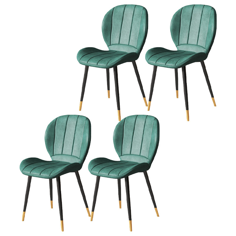 Metal de la cocina del estilo nórdico que cena la silla Wingback que cena las sillas laterales sin brazos