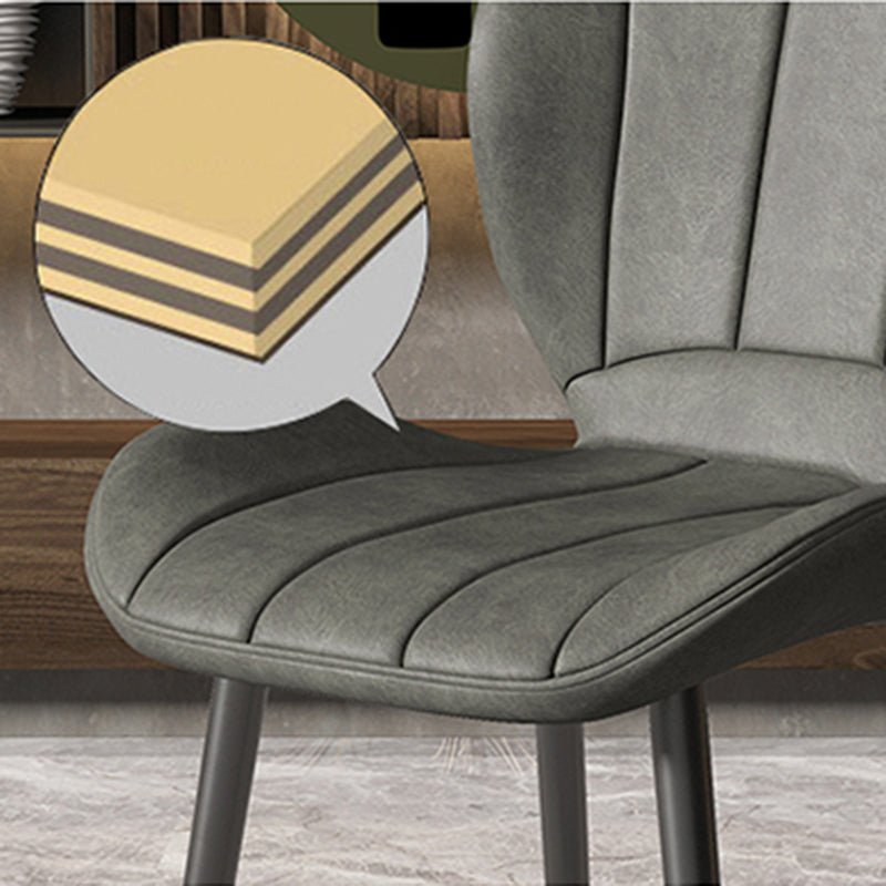 Metal de la cocina del estilo nórdico que cena la silla Wingback que cena las sillas laterales sin brazos