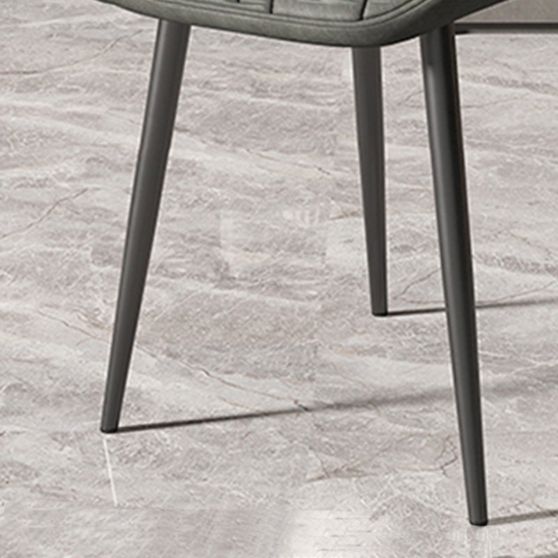 Metal de la cocina del estilo nórdico que cena la silla Wingback que cena las sillas laterales sin brazos