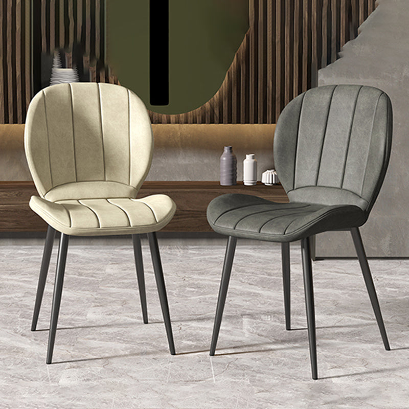 Metal de la cocina del estilo nórdico que cena la silla Wingback que cena las sillas laterales sin brazos