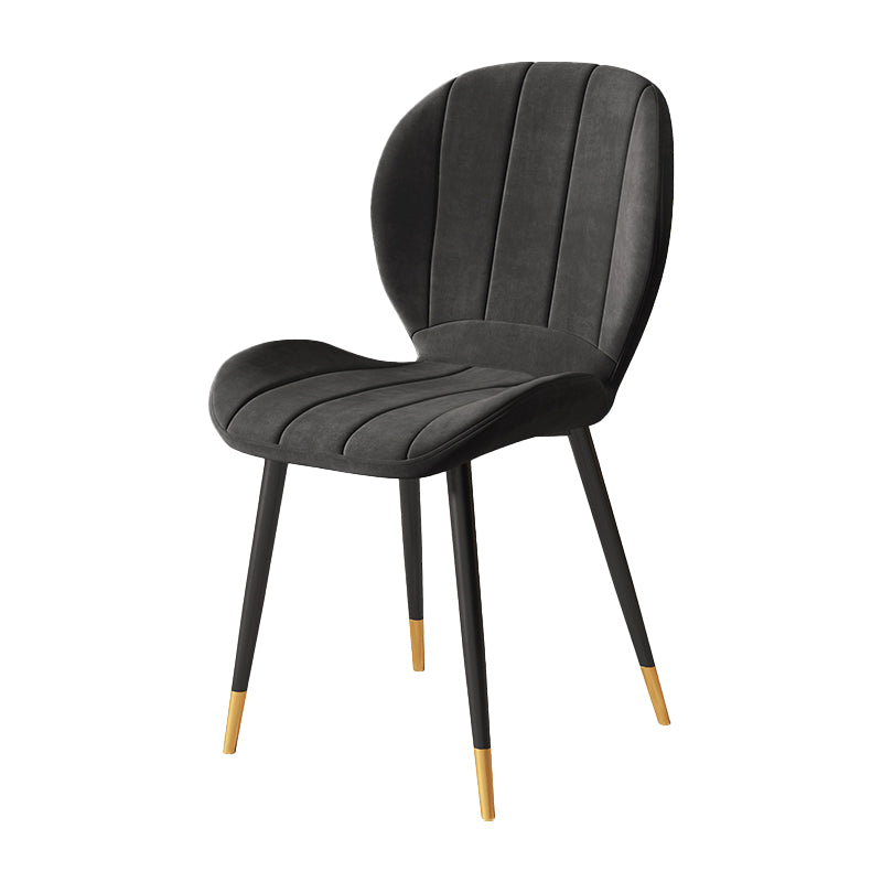 Metal de la cocina del estilo nórdico que cena la silla Wingback que cena las sillas laterales sin brazos