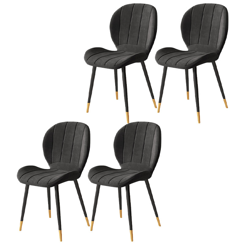 Metal de la cocina del estilo nórdico que cena la silla Wingback que cena las sillas laterales sin brazos