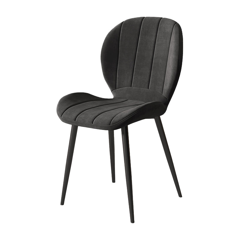 Metal de la cocina del estilo nórdico que cena la silla Wingback que cena las sillas laterales sin brazos