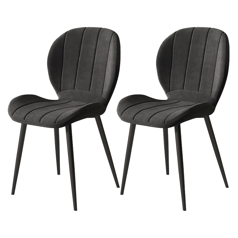 Metal de la cocina del estilo nórdico que cena la silla Wingback que cena las sillas laterales sin brazos