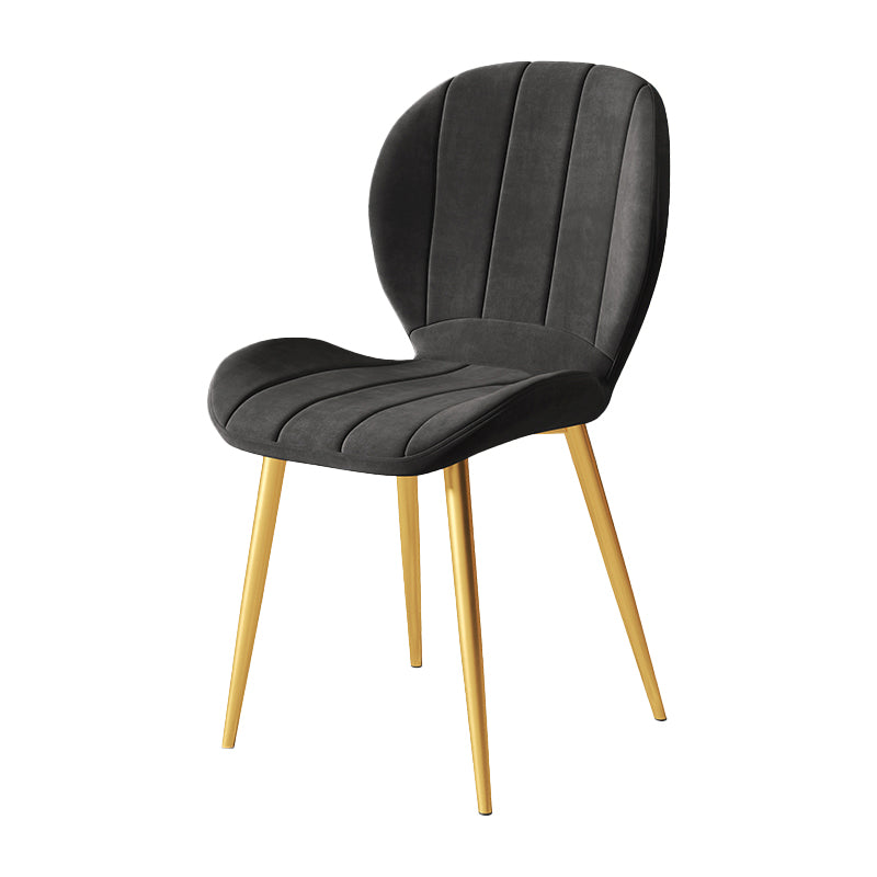 Metal de la cocina del estilo nórdico que cena la silla Wingback que cena las sillas laterales sin brazos