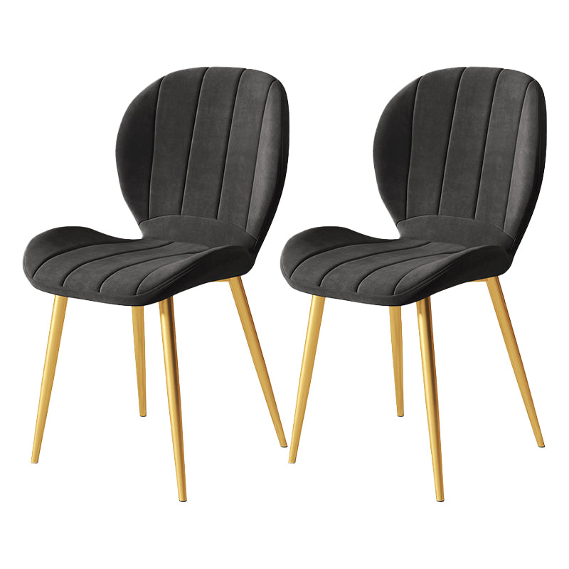 Metal de la cocina del estilo nórdico que cena la silla Wingback que cena las sillas laterales sin brazos