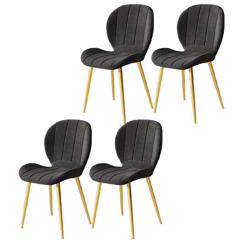 Metal de la cocina del estilo nórdico que cena la silla Wingback que cena las sillas laterales sin brazos