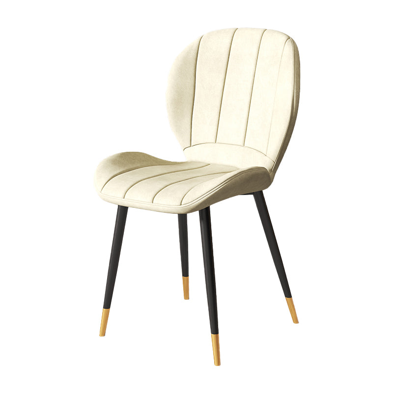Metal de la cocina del estilo nórdico que cena la silla Wingback que cena las sillas laterales sin brazos