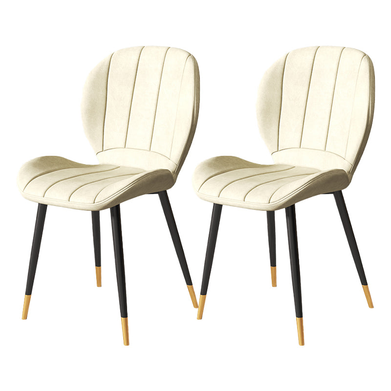 Metal de la cocina del estilo nórdico que cena la silla Wingback que cena las sillas laterales sin brazos