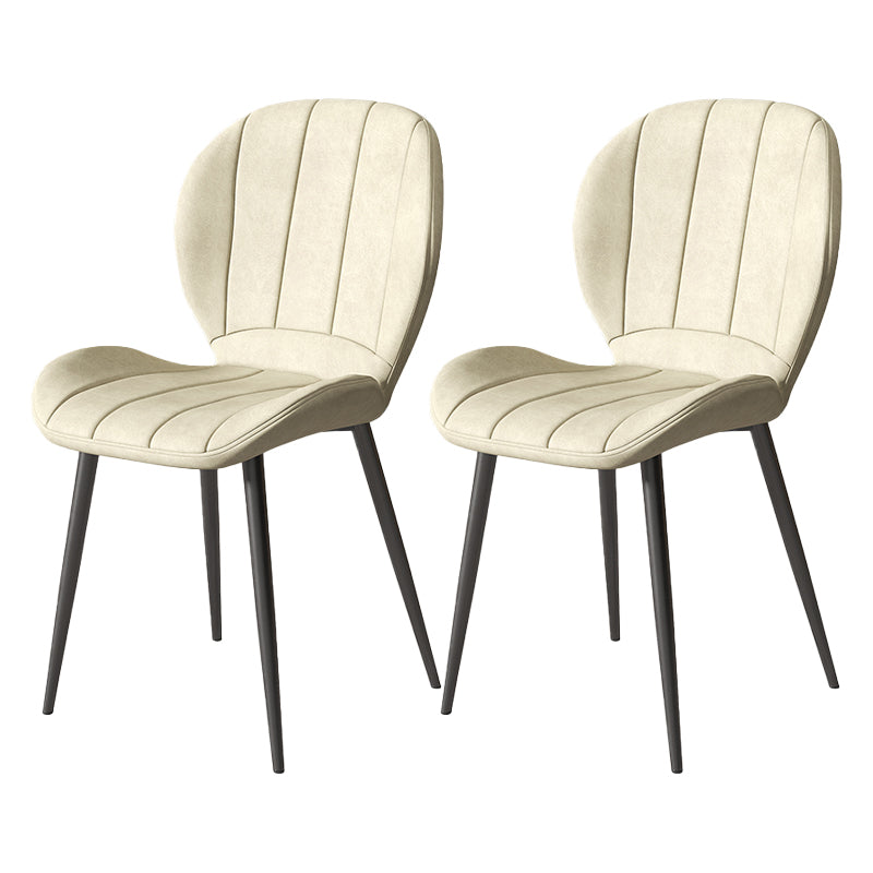 Metal de la cocina del estilo nórdico que cena la silla Wingback que cena las sillas laterales sin brazos