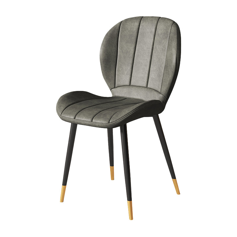 Metal de la cocina del estilo nórdico que cena la silla Wingback que cena las sillas laterales sin brazos