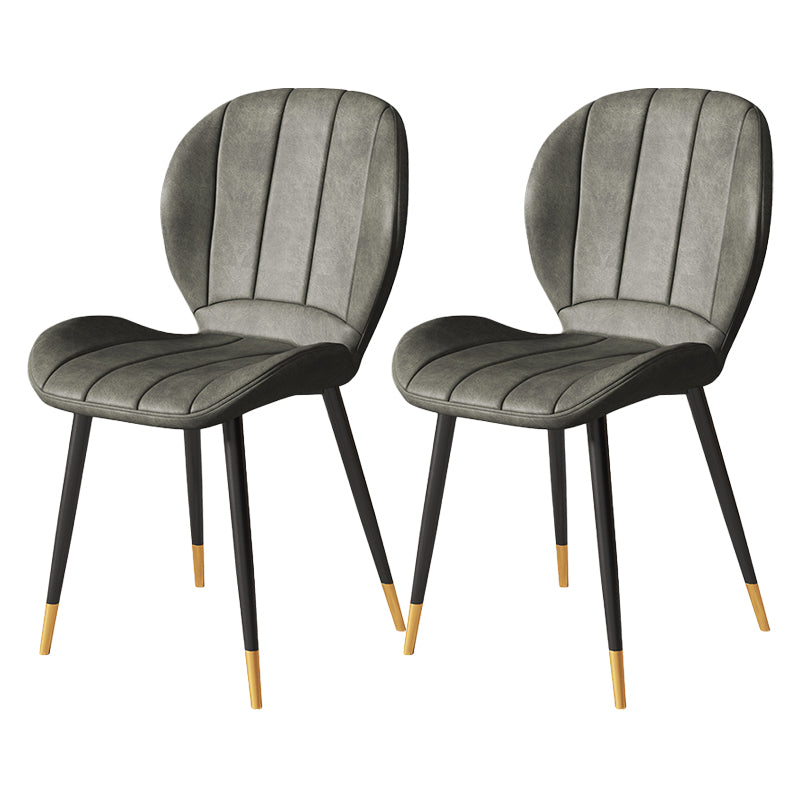 Metal de la cocina del estilo nórdico que cena la silla Wingback que cena las sillas laterales sin brazos