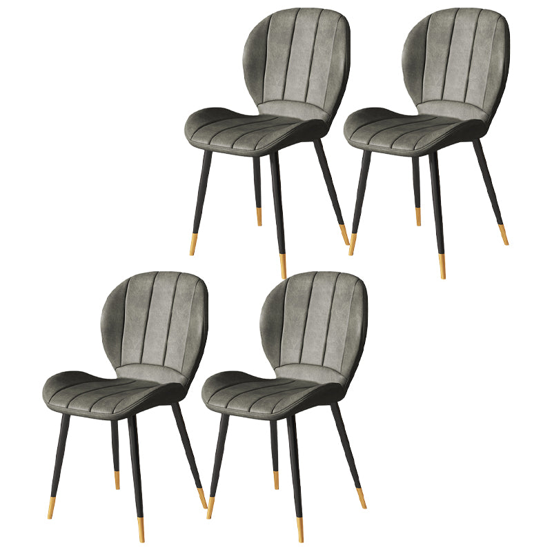 Metal de la cocina del estilo nórdico que cena la silla Wingback que cena las sillas laterales sin brazos