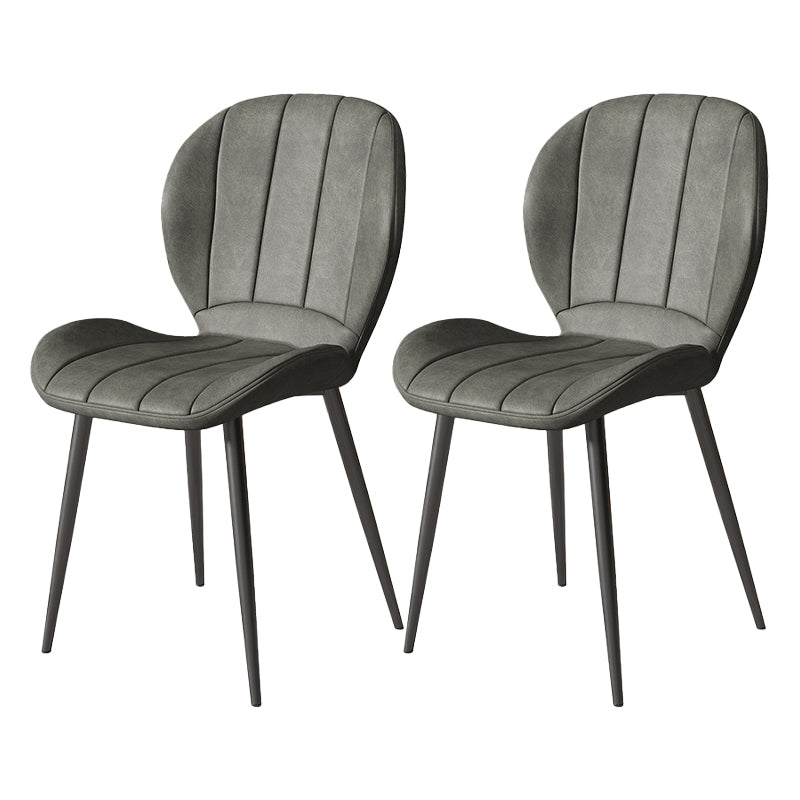 Metal de la cocina del estilo nórdico que cena la silla Wingback que cena las sillas laterales sin brazos