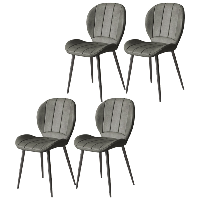 Metal de la cocina del estilo nórdico que cena la silla Wingback que cena las sillas laterales sin brazos