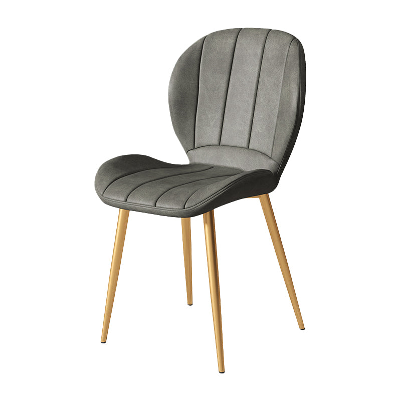 Metal de la cocina del estilo nórdico que cena la silla Wingback que cena las sillas laterales sin brazos