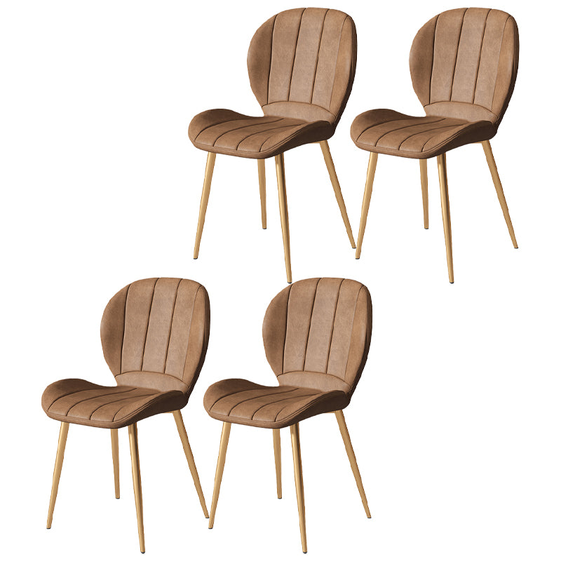 Metal de la cocina del estilo nórdico que cena la silla Wingback que cena las sillas laterales sin brazos