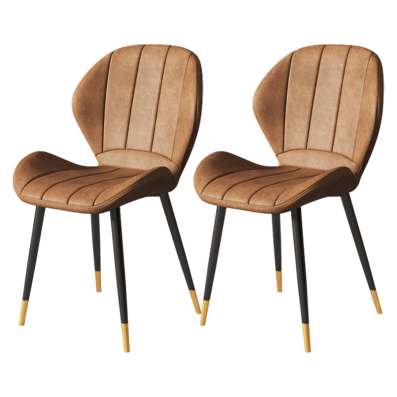 Metal de la cocina del estilo nórdico que cena la silla Wingback que cena las sillas laterales sin brazos