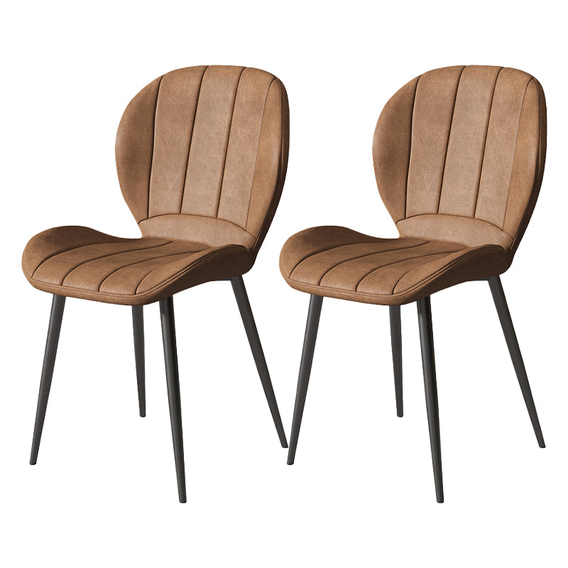 Metal de la cocina del estilo nórdico que cena la silla Wingback que cena las sillas laterales sin brazos