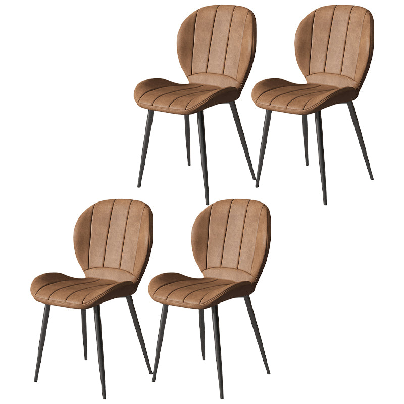 Metal de la cocina del estilo nórdico que cena la silla Wingback que cena las sillas laterales sin brazos