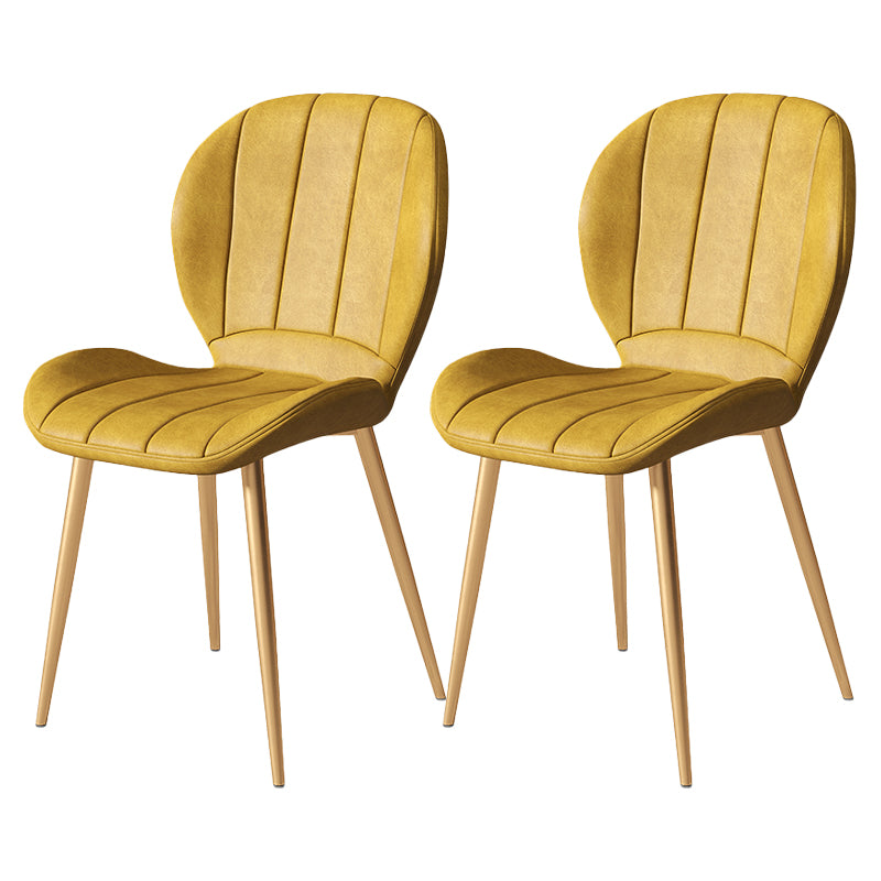 Metal de la cocina del estilo nórdico que cena la silla Wingback que cena las sillas laterales sin brazos