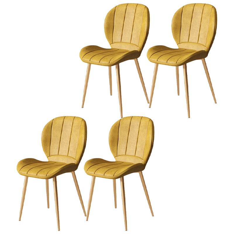 Metal de la cocina del estilo nórdico que cena la silla Wingback que cena las sillas laterales sin brazos