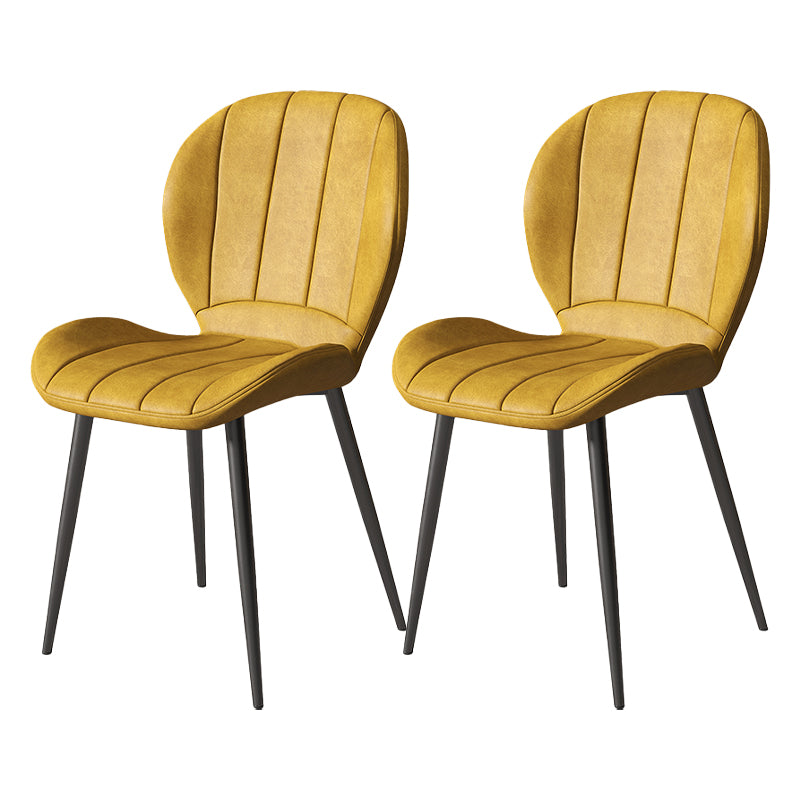 Metal de la cocina del estilo nórdico que cena la silla Wingback que cena las sillas laterales sin brazos